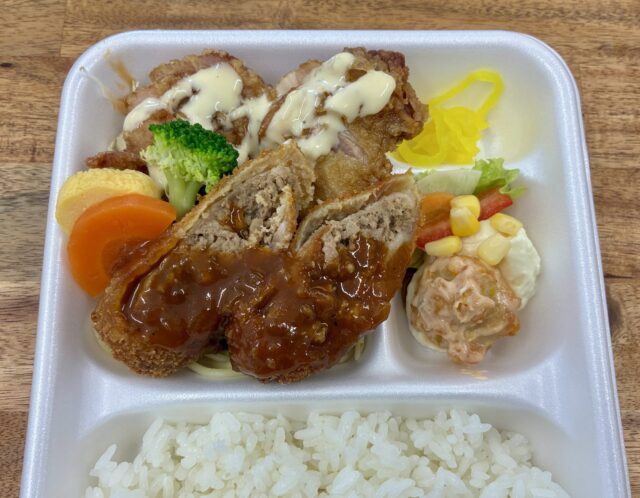 7/14(火)日替り弁当 : 肉巻きミンチカツ&チキン南蛮